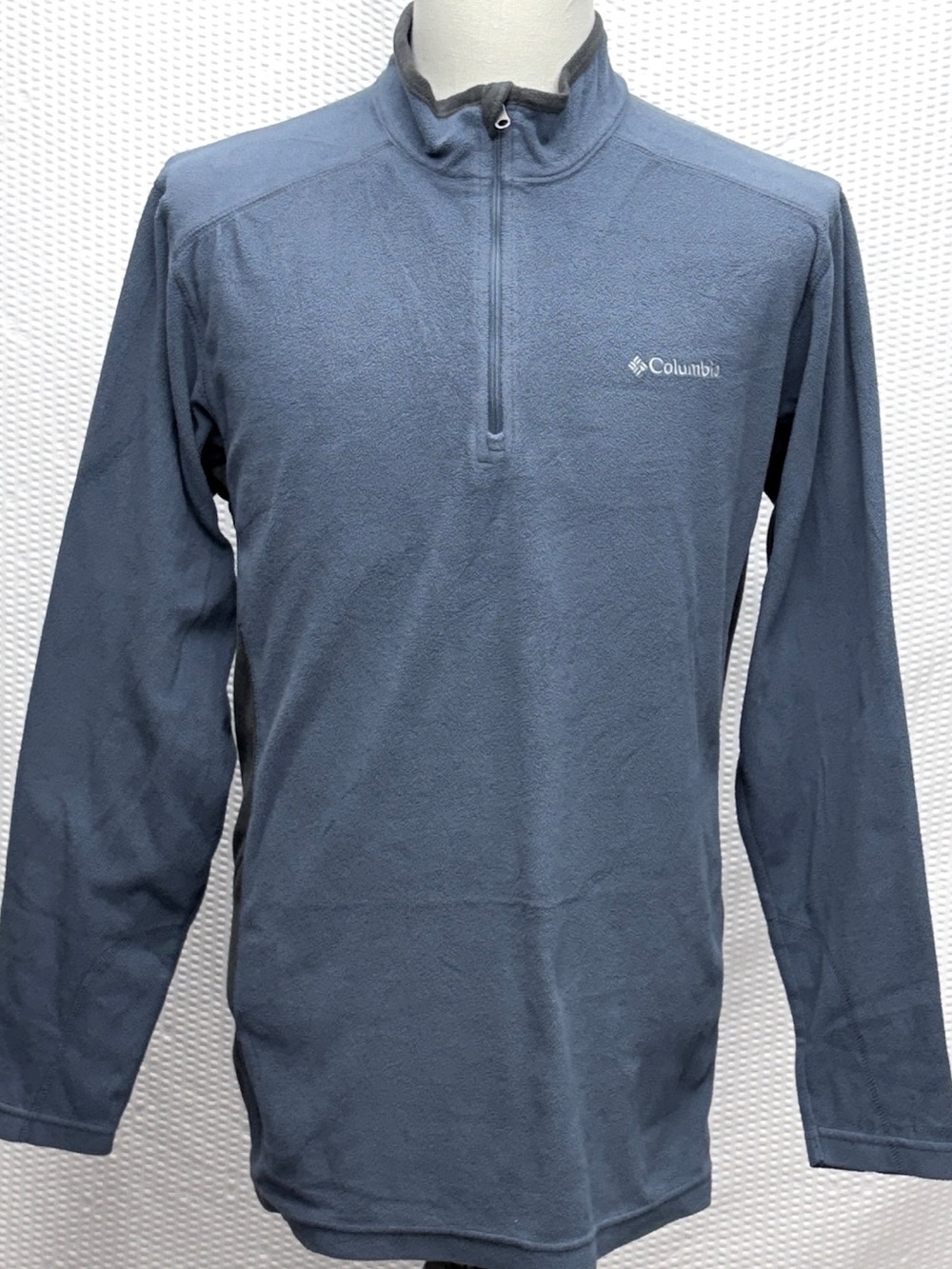 Columbia Men's Pine Ridge Half Zip Fleece Pullover Blue Gray L